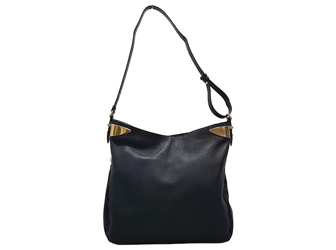 Salvatore Ferragamo Borsa a tracolla in pelle nera Nero