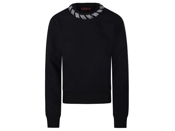 Gucci Baumwollpullover Schwarz 