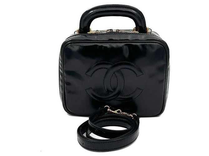 Chanel Borsa a tracolla vanity in pelle Nero