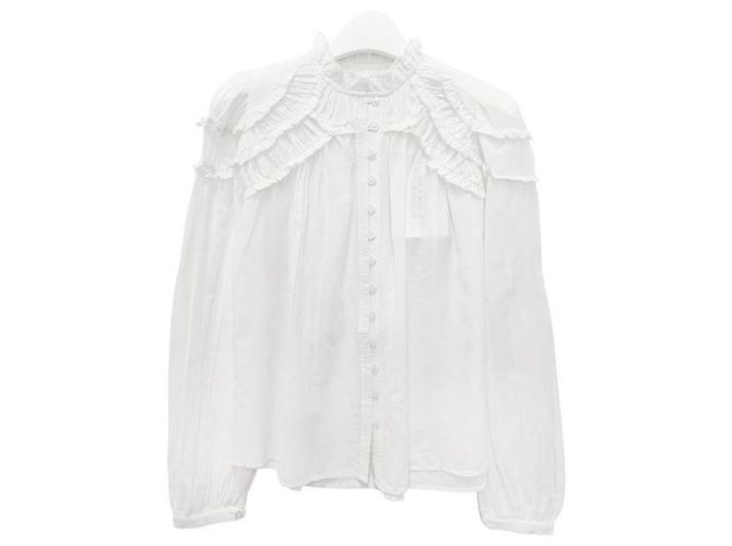 Isabel Marant Camicetta plissettata CHRISTA Bianco
