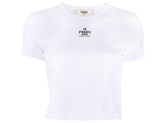 Fendi Baumwollstrick Roma Weiß 