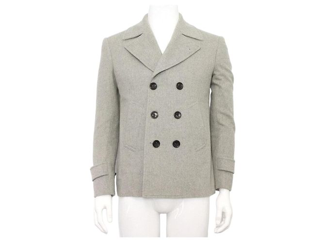 Thom Browne Gray Wool Cashmere Men's Double Jacket