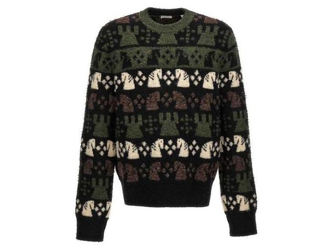 Burberry Wollmischung Pullover Schwarz Tuch