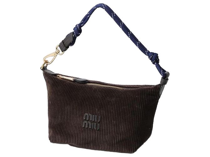 Miu Miu Estuche de pana Azul