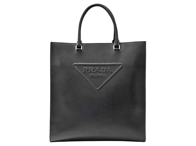 Prada Borsa Tote e Borsa a Tracolla con Logo Nero