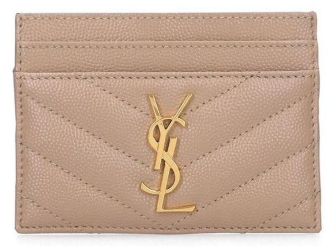 Saint Laurent Tarjetero Monogram Castaño