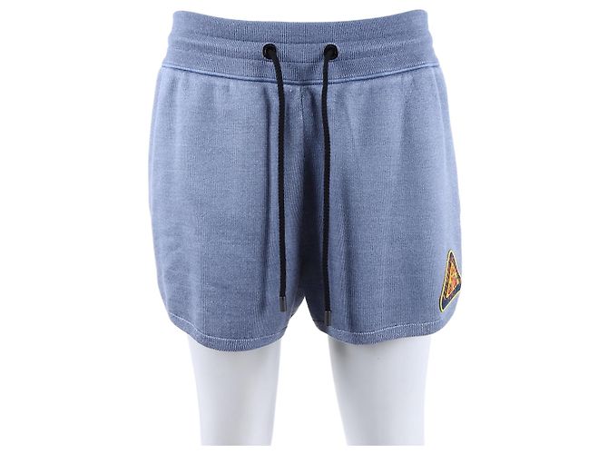 Short de malha com acabamento bonding Louis Vuitton Azul