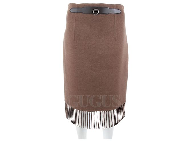 Hermès Saia de cashmere Marrom