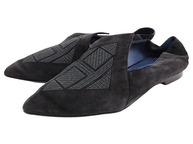 Mocasines de ante Hermès Negro