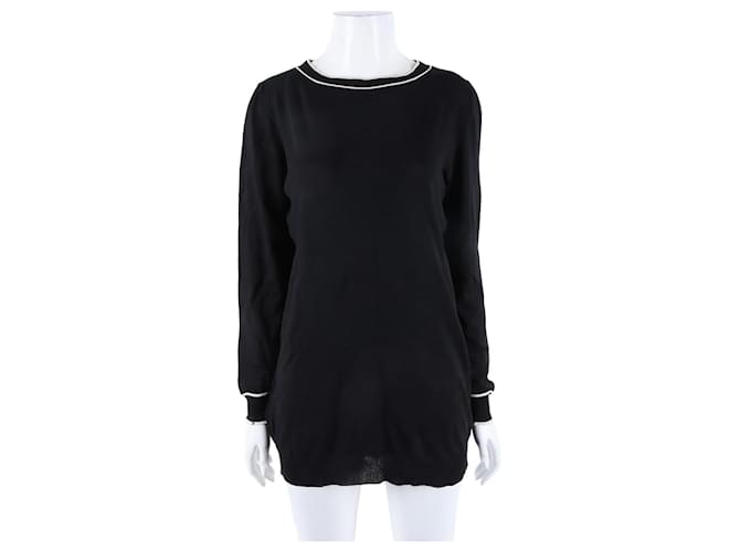 Prada Langarm-Strickpullover Schwarz 