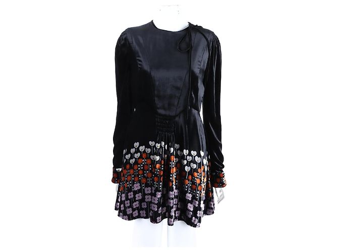 Valentino Samtkleid Schwarz