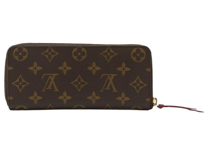 Louis Vuitton Cartera larga con cremallera Clemence Monogram Negro