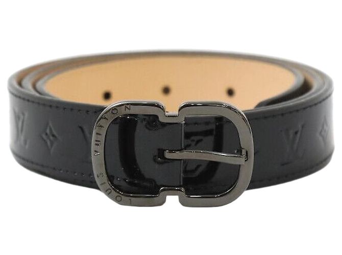 Louis Vuitton Monogram Gürtel Black mit Gold Hardware Schwarz