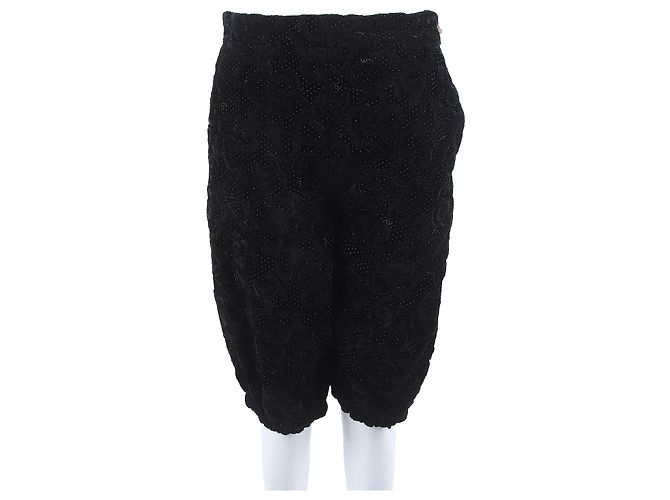 Short de veludo Chanel Preto