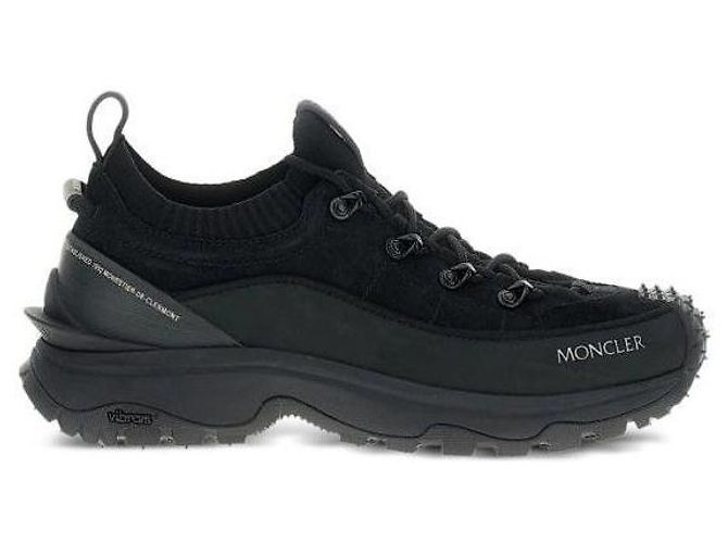 Moncler Sneakers in nubuck e scamosciato Trailgrip Nero