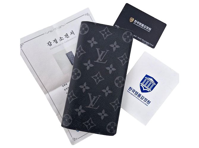 Louis Vuitton Eclipse Monogram Brazza Wallet Black