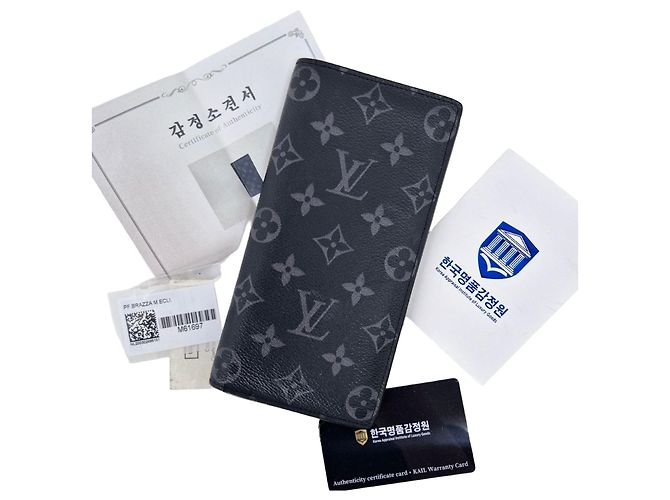 Louis Vuitton Eclipse Monogram Brazza Wallet Black