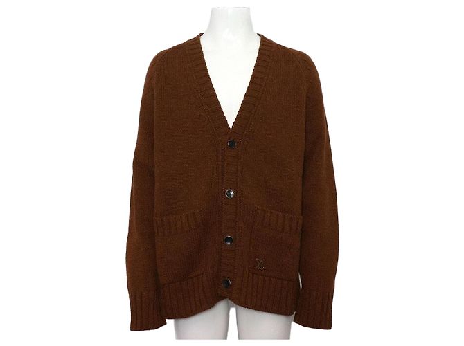 Louis Vuitton Strickjacke für Herren, Kaschmir-Mischung, Karamell Braun