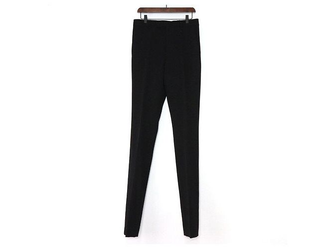 Louis Vuitton Pantaloni con zip in lana e cotone neri per uomo Nero