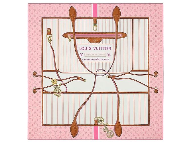 Louis Vuitton Neverfull Square Light Pink Rosa Panno