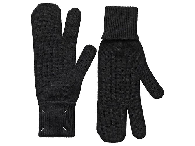 Maison Martin Margiela Maison Margiela Strickhandschuhe Schwarz