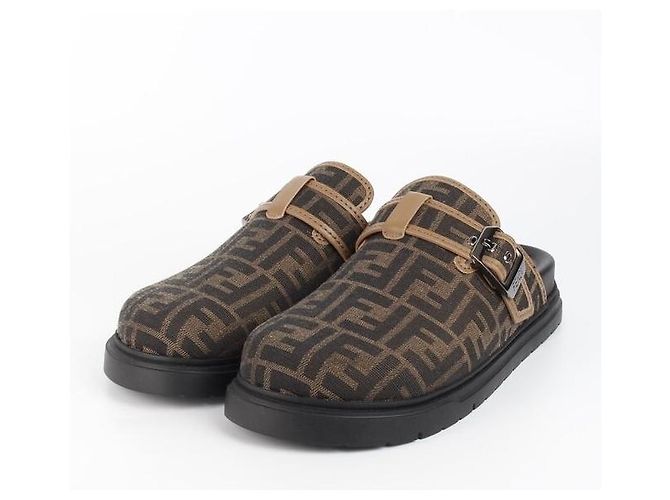 Fendi Mule FF in jacquard Nero