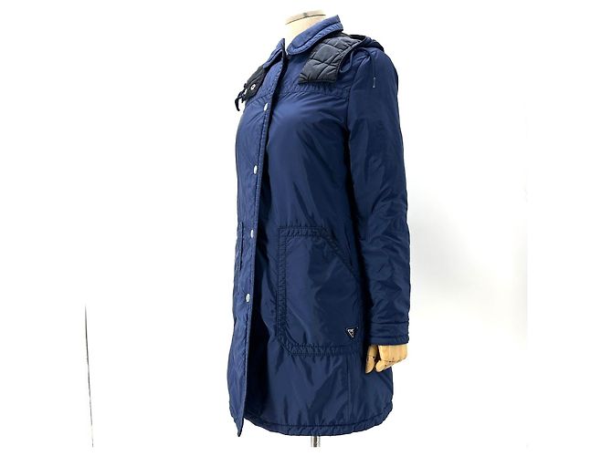 Prada Triangle Logo Re-Nylon Women's Lightweight Long Jacket Multiple colors