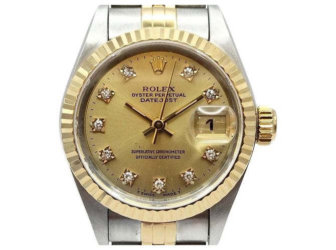 Rolex Orologio Datejust Diamond Combi Giallo