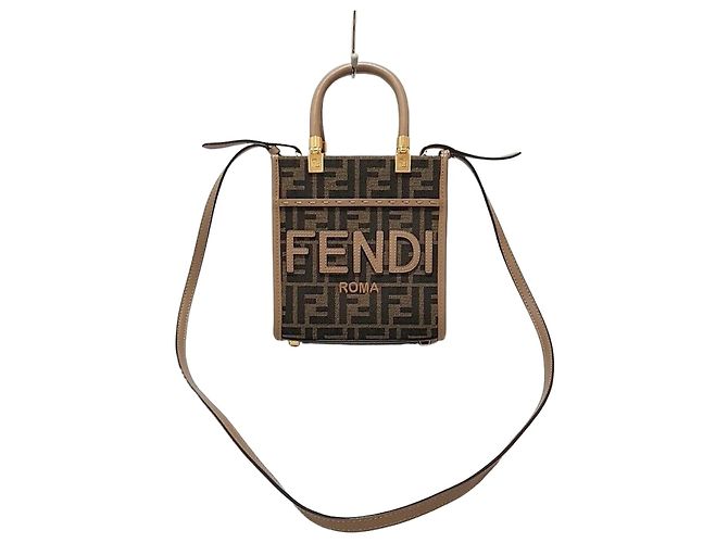 Mini sac cabas Fendi FF Sunshine