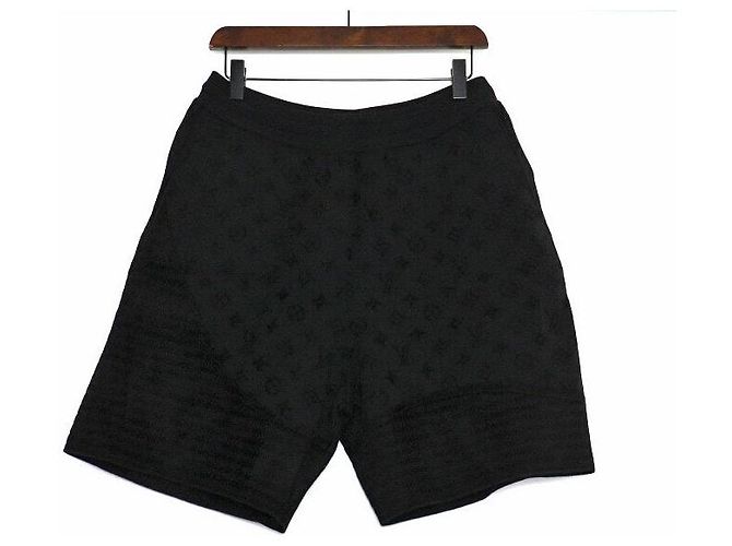 Louis Vuitton Graphic Monogram Jacquard Men's Shorts Black