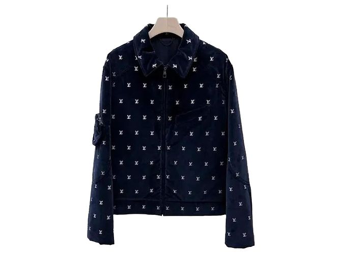 Louis Vuitton Giacca Blouson da Sera in Velluto Monogramma LV Multicolore