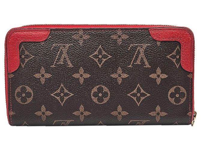 Louis Vuitton Carteira Retro de Couro e Canvas Monogram Cherry Preto