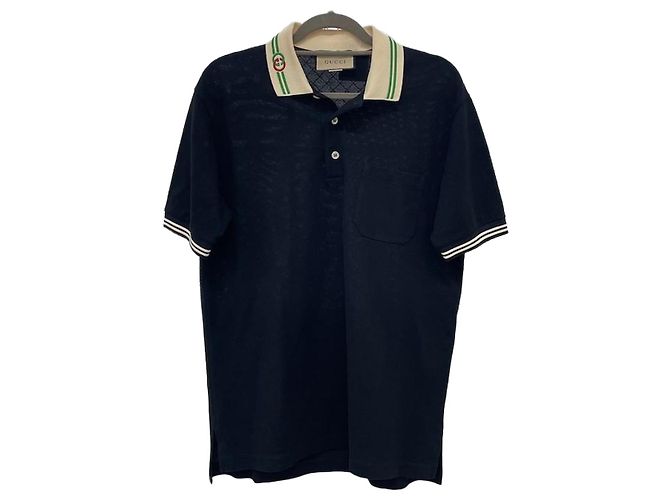 Gucci Kurzärmeliges Interlocking-Baumwoll-Piqué-Hemd Weiß 