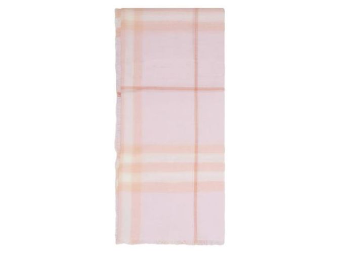 Burberry Karo-Wollschal Weiß