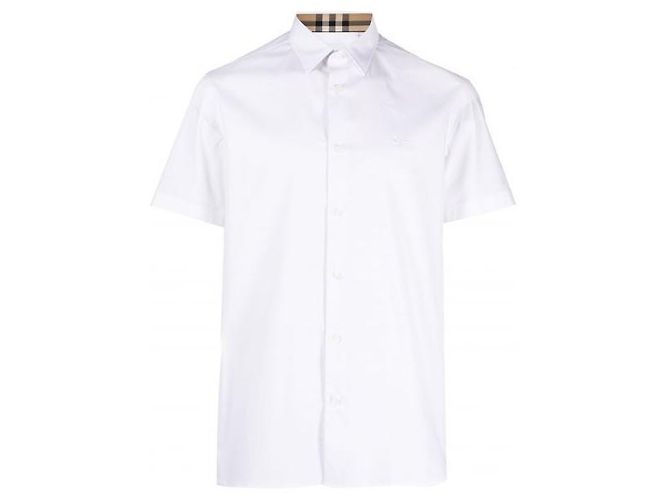 Burberry Camicia in cotone con logo EKD Argento