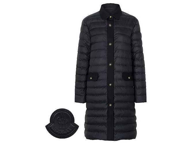 Moncler Lightweight Goose Down Long Jacket Black