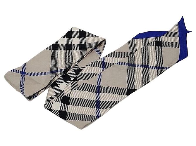Burberry Pañuelo skinny de seda con estampado Check