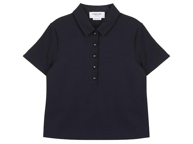 Thom Browne Polo Compact Milan Bleu