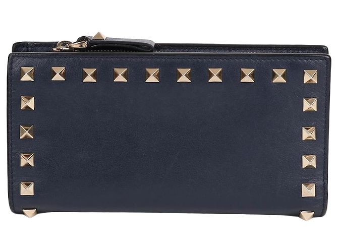Valentino Rockstud Damen-Langgeldbörse Navy Blau