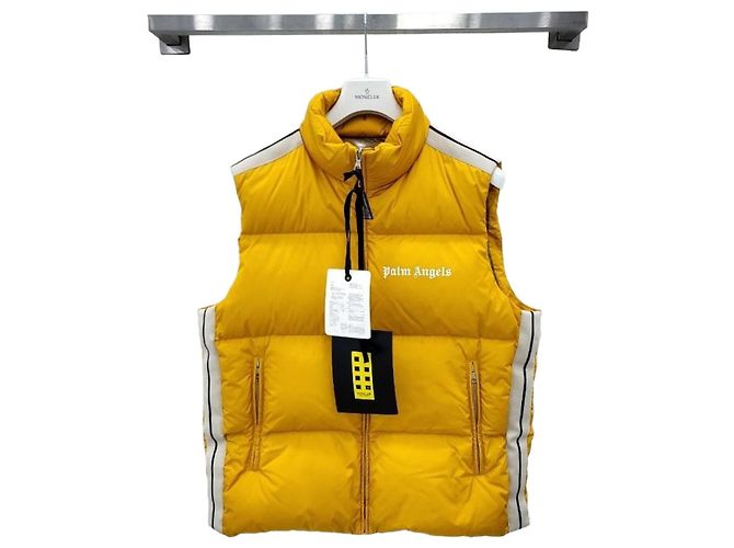 Moncler Genius Palm Angels Roadman Daunenweste Gelb