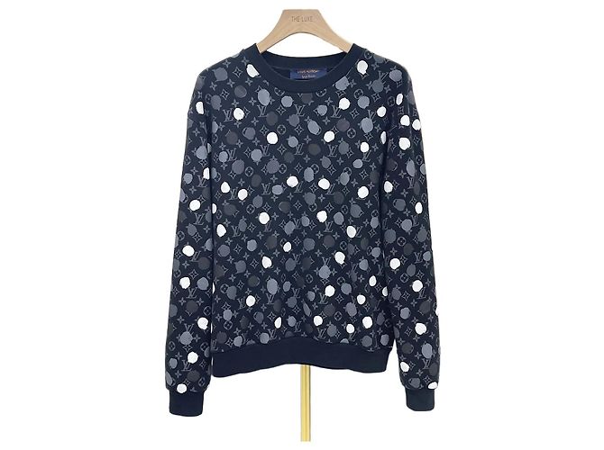 Louis Vuitton Sweatshirt Kusama Monogram Dot Black Schwarz