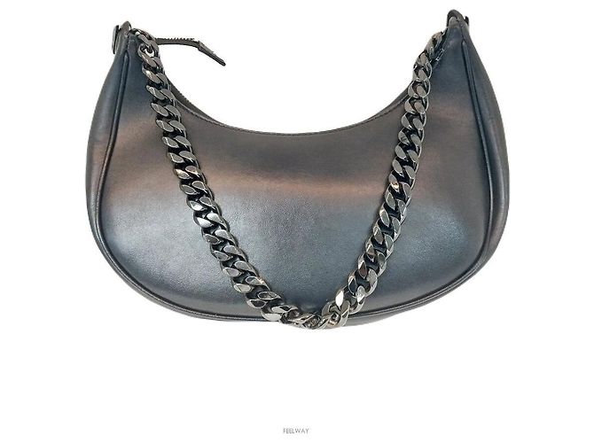 Céline Borsa Hobo Aby Medium in pelle nera Borsa a tracolla Nero