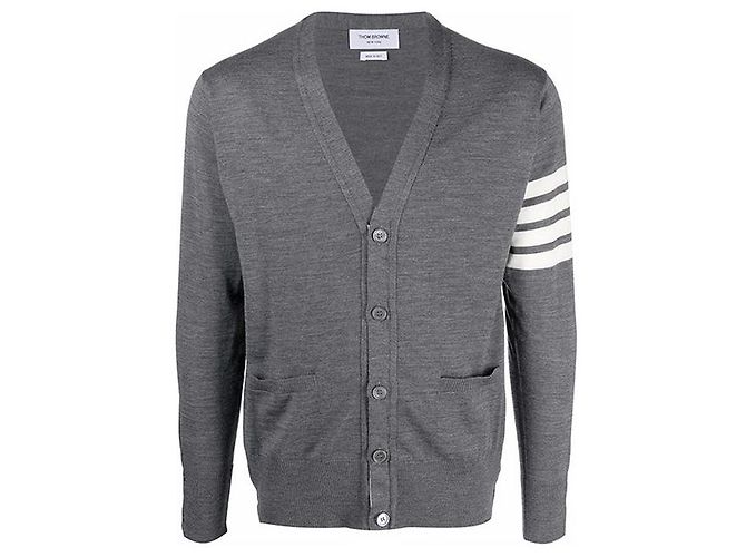 Thom Browne Merinowolle-Cardigan Braun