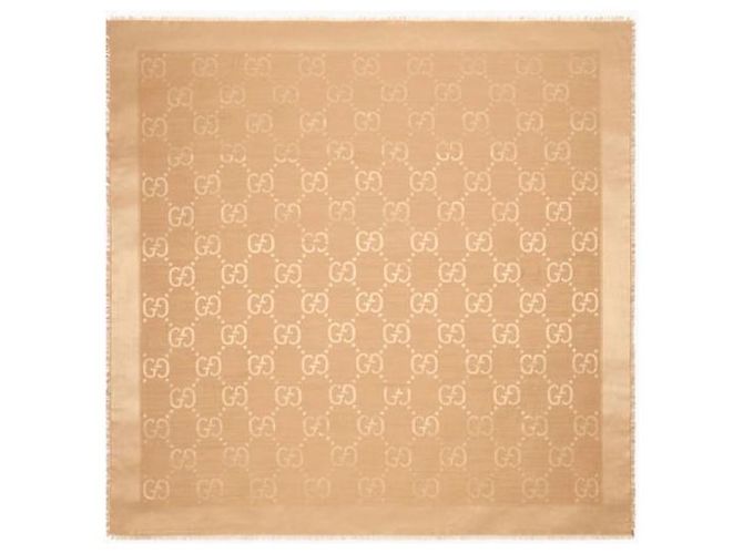 Gucci Xale de lã e seda jacquard GG Laranja