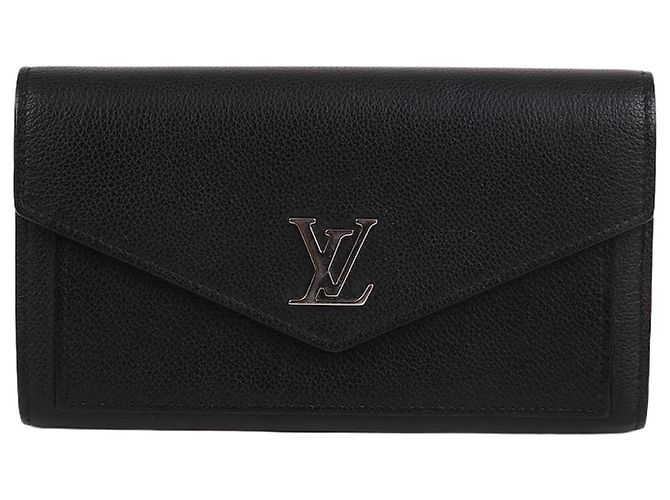 Louis Vuitton Black LV Lockme Women's Long Wallet
