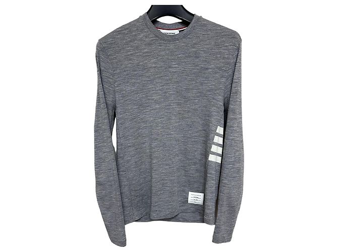 Thom Browne Side Diagonal Wool T-Shirt