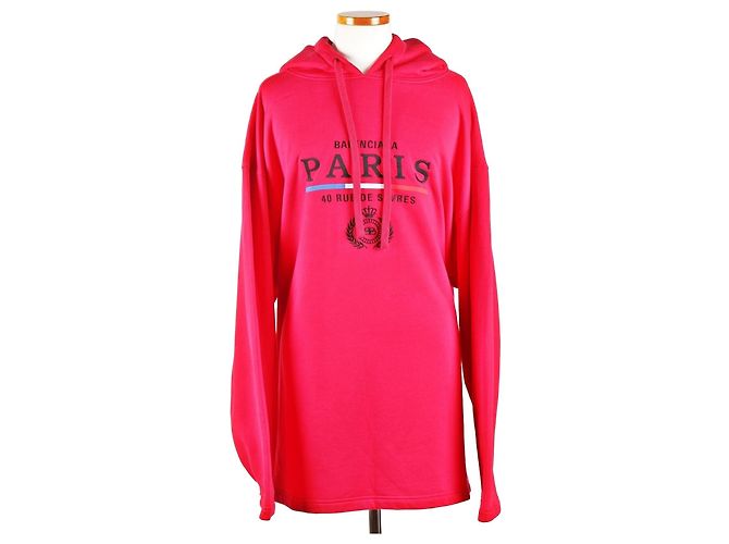 Balenciaga Kapuzenpullover mit besticktem Logo Schwarz