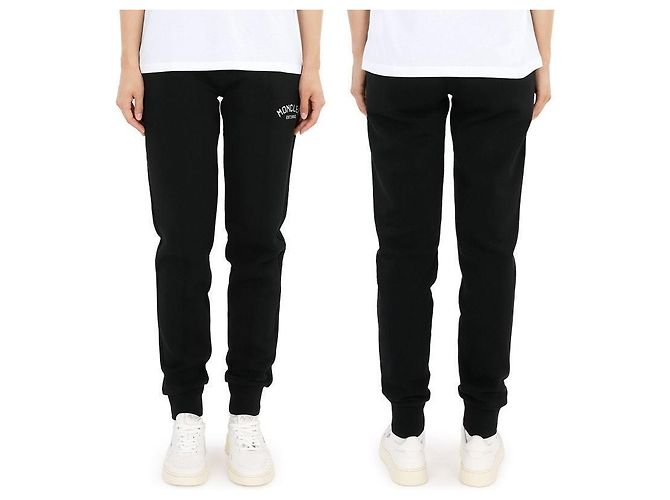 Moncler Kids Embroidered Logo Training Pants (Black)