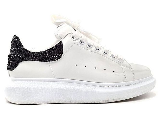 Alexander McQueen Oversole Crystal Sneaker Silber