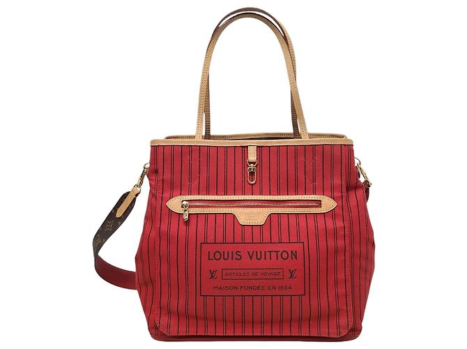 Louis Vuitton Monogram Reversible Neverfull Inside Out MM Red